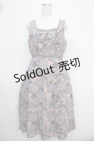 画像: axes femme / ヴィンテージマップ柄ワンピ M ラベンダー Y-25-05-10-110-AX-OP-SZ-ZI