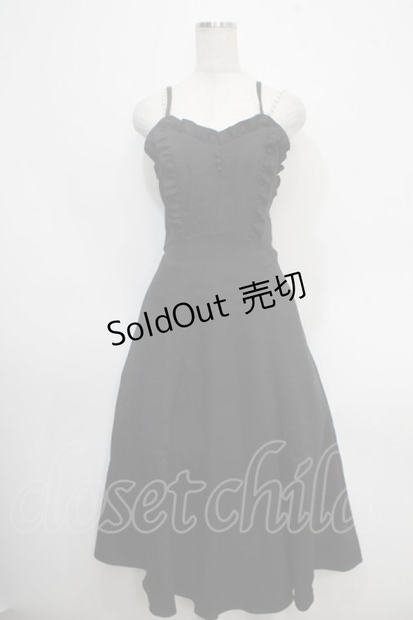 画像1: axes femme POETIQUE / パールチェーンキャミワンピ M 黒 Y-25-05-10-113-AX-OP-SZ-ZY (1)