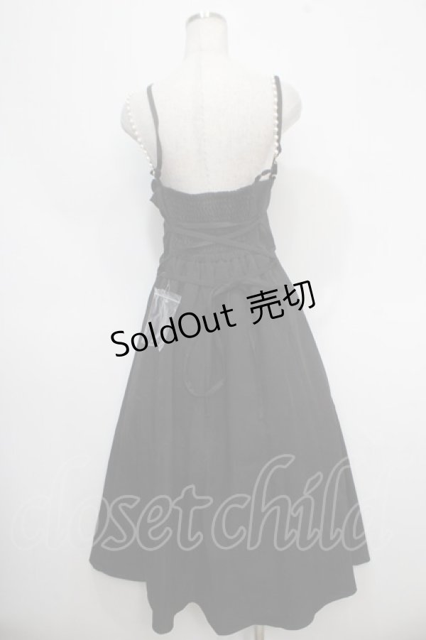 画像2: axes femme POETIQUE / パールチェーンキャミワンピ M 黒 Y-25-05-10-113-AX-OP-SZ-ZY (2)