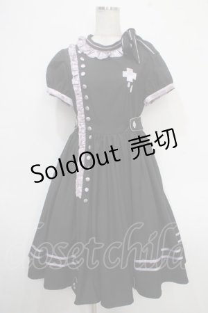 画像: 仲夏物語 / ナースワンピースSET  黒 Y-25-05-10-125-EL-OP-SZ-ZY