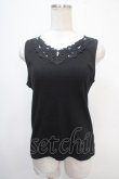 画像1: axes femme / モチーフレースタンク M 黒 Y-25-05-10-002-AX-TO-SZ-ZY (1)