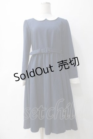 画像: an another angelus / 丸襟ワンピース  紺 Y-25-05-10-141-CA-OP-SZ-ZT264