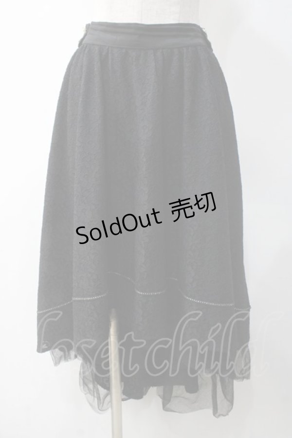 画像1: axes femme / 総レースフィッシュテールスカート M 黒 Y-25-05-10-153-AX-SK-SZ-ZY (1)