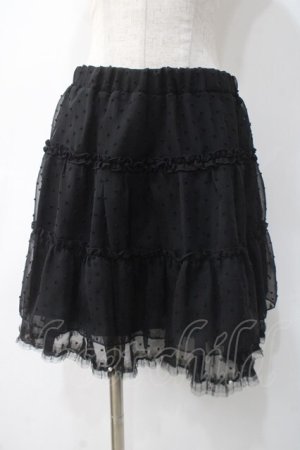 画像: axes femme / ドットシフォンスカート M 黒 Y-25-05-10-154-AX-SK-SZ-ZY