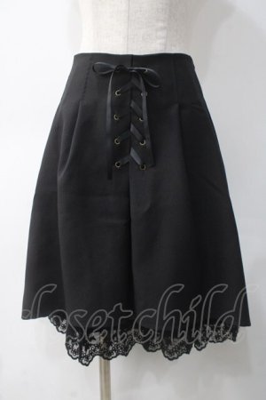 画像: axes femme POETIQUE / レースアップデザインミニスカート M 黒 Y-25-05-10-156-AX-SK-SZ-ZY