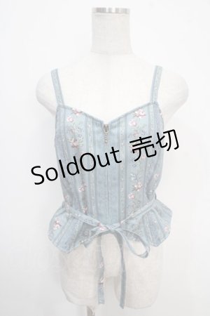 画像: axes femme / リボン付ビスチェ M ブルー Y-25-05-10-020-AX-TO-SZ-ZY