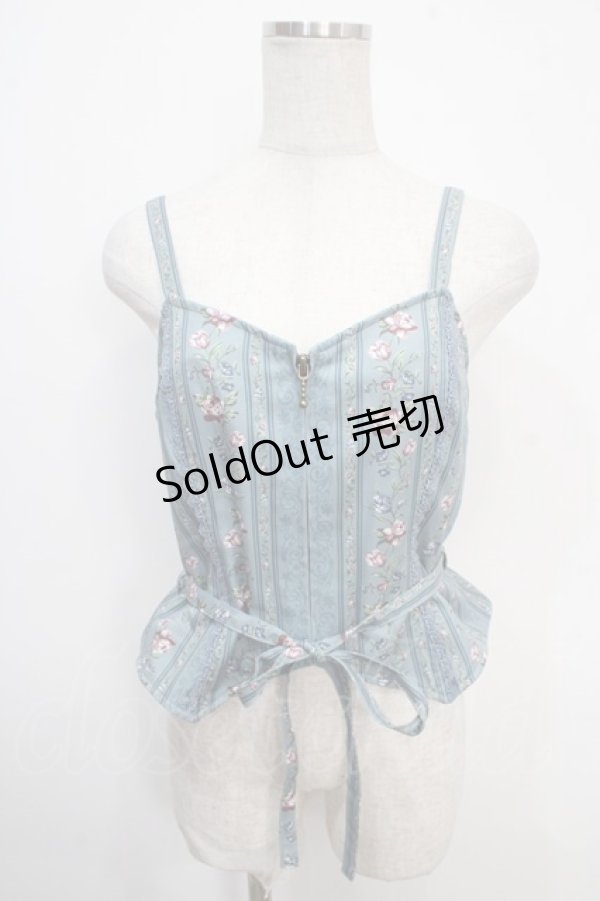 画像1: axes femme / リボン付ビスチェ M ブルー Y-25-05-10-020-AX-TO-SZ-ZY (1)
