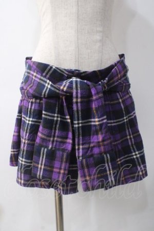 画像: Candy Stripper / CHECK SHORTパンツ 2 パープル Y-25-05-10-163-PU-PA-SZ-ZY