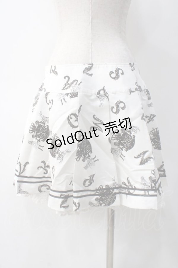 画像2: ALICE and the PIRATES / アリスとアルファベットの迷宮柄スカート  オフ Y-25-05-10-166-PA-SK-SZ-ZY (2)