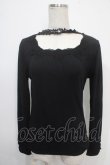画像1: axes femme / チョーカー風テレコカットソー M 黒 Y-25-05-10-021-AX-TO-SZ-ZY (1)