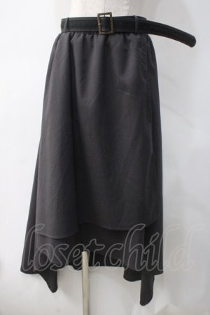 画像: axes femme / ベルト付フィッシュテールスカート M チャコール Y-25-05-10-173-AX-SK-SZ-ZY