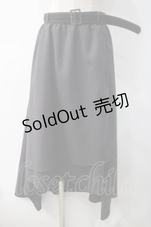 画像: axes femme / ベルト付フィッシュテールスカート M チャコール Y-25-05-10-173-AX-SK-SZ-ZY