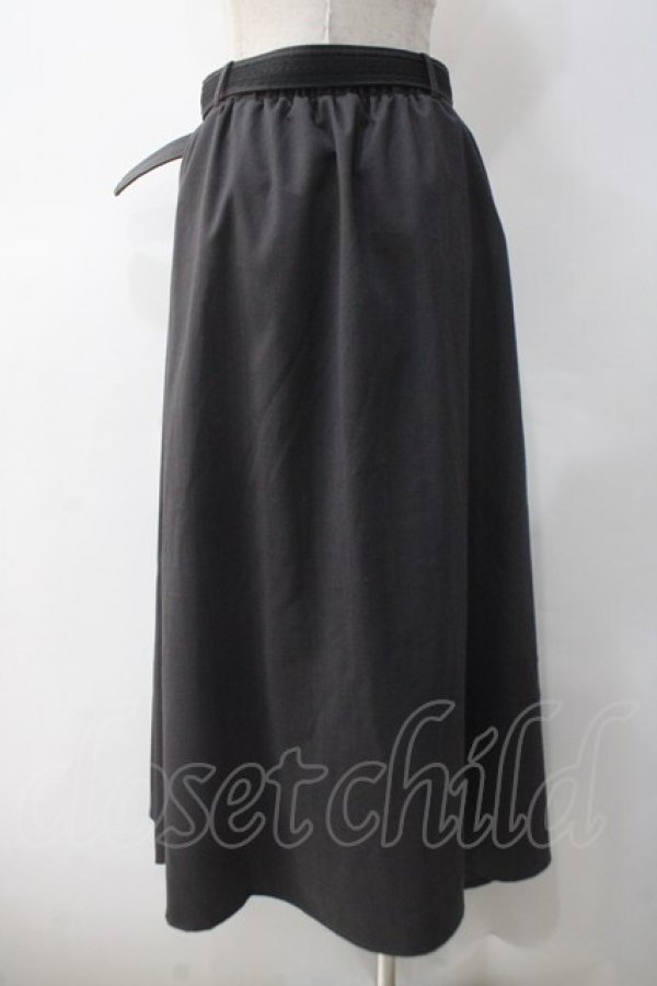 画像2: axes femme / ベルト付フィッシュテールスカート M チャコール Y-25-05-10-173-AX-SK-SZ-ZY (2)