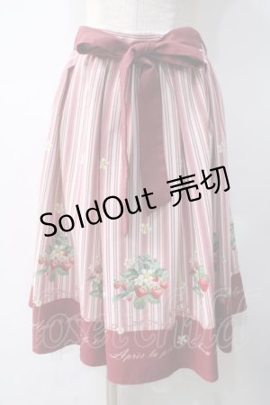 画像: axes femme POETIQUE / ストロベリーストライプスカート Ｍ アカ Y-25-05-10-183-AX-SK-SZ-ZI