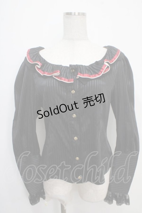 画像1: ALICE and the PIRATES / ベアーキャロルブラウス  黒 Y-25-05-10-023-PA-BL-SZ-ZY (1)