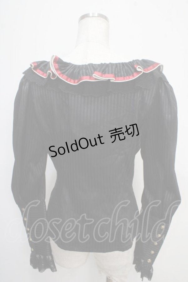 画像2: ALICE and the PIRATES / ベアーキャロルブラウス  黒 Y-25-05-10-023-PA-BL-SZ-ZY (2)