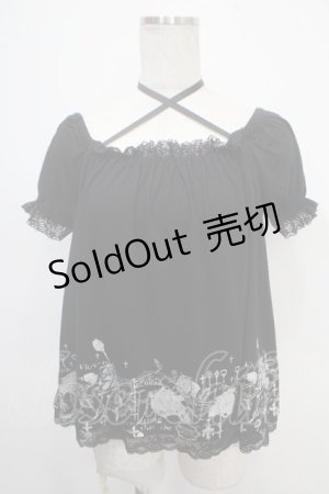 画像: PUTUMAYO / シークレットガーデンカットソー  黒 Y-25-05-10-028-PT-TO-SZ-ZY