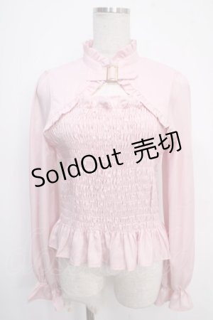 画像: axes femme kawaii / バックルデザインブラウス  ピンク Y-25-05-10-033-AX-BL-SZ-ZY