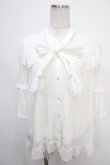画像1: axes femme / シアーフリルボータイブラウス  白 Y-25-05-10-040-AX-BL-SZ-ZY (1)