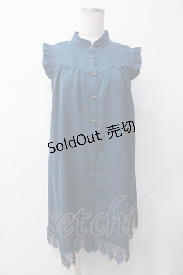 画像1: axes femme / 裾レースノースリチュニック F Bグリーン Y-25-05-14-047-AX-TO-SZ-ZY (1)