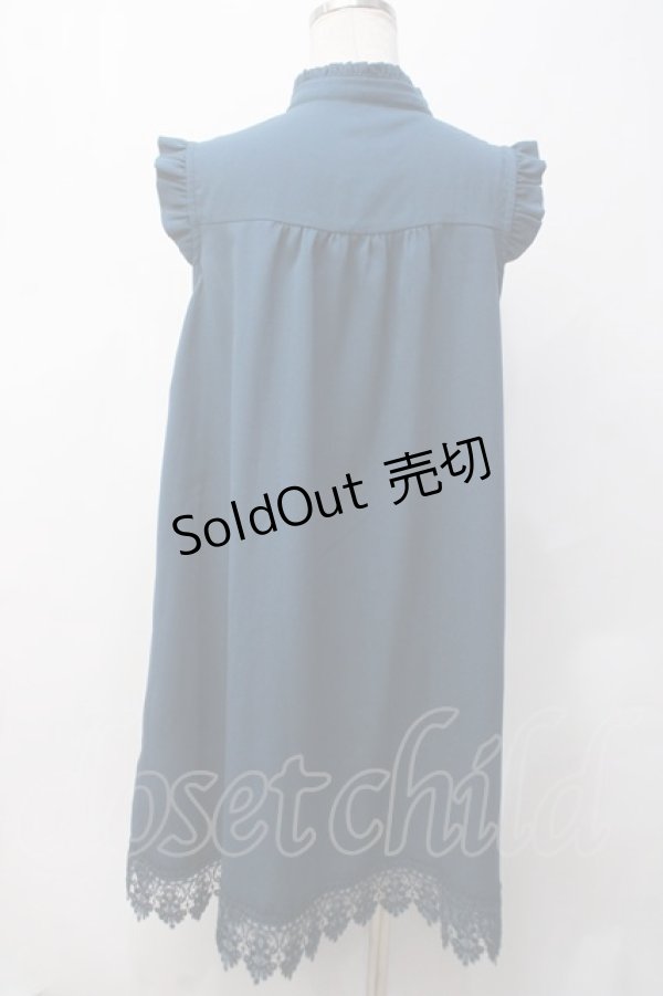 画像2: axes femme / 裾レースノースリチュニック F Bグリーン Y-25-05-14-047-AX-TO-SZ-ZY (2)