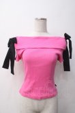 画像1: MILK / オフショルリボンTee  ピンク Y-25-05-14-071-ML-TO-SZ-ZY (1)