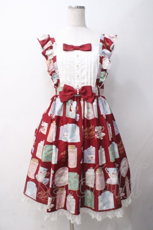 画像1: Angelic Pretty / Memorial Tea Museumジャンパースカート  赤 Y-25-05-14-074-AP-OP-SZ-ZY (1)