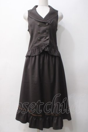 画像: axes femme / ベスト&スカートドッキングセットアップ M 茶 Y-25-05-14-075-AX-JA-SZ-ZY