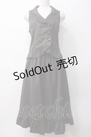 画像: axes femme / ベスト&スカートドッキングセットアップ M 茶 Y-25-05-14-075-AX-JA-SZ-ZY