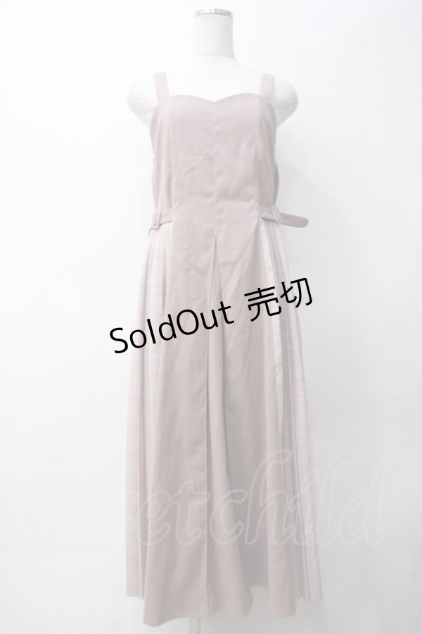 画像1: axes femme POETIQUE / チェック切替ジャンパースカート M ピンク Y-25-05-14-076-AX-OP-SZ-ZY (1)