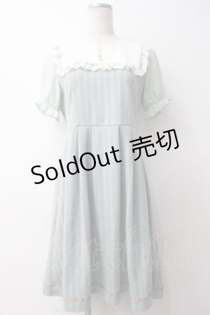 画像: axes femme POETIQUE / スクエアセーラーカットワンピース M ミント Y-25-05-14-083-AX-TO-SZ-ZY