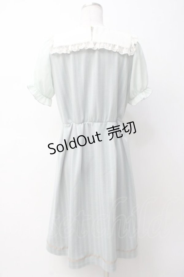 画像2: axes femme POETIQUE / スクエアセーラーカットワンピース M ミント Y-25-05-14-083-AX-TO-SZ-ZY (2)