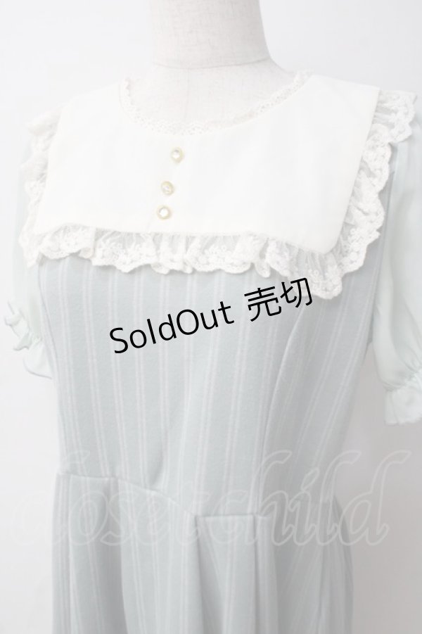 画像3: axes femme POETIQUE / スクエアセーラーカットワンピース M ミント Y-25-05-14-083-AX-TO-SZ-ZY (3)