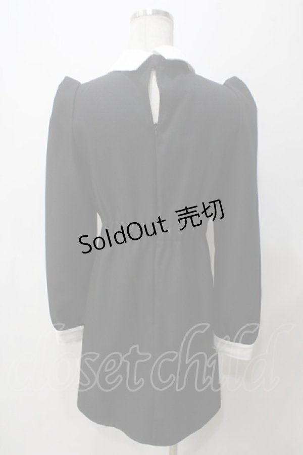 画像2: 【SALE】EATME / デコルテあきバイカラーワンピース F 黒 Y-25-05-14-099-LO-OP-SZ-ZT354 (2)