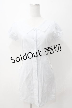画像: Ank Rouge / ギンガムシャツワンピース M サックス Y-25-05-14-104-CA-OP-SZ-ZY