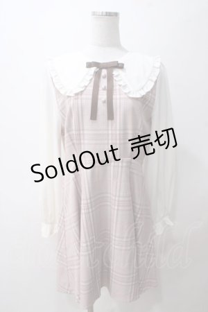 画像: Ank Rouge / Bigフリルカラーチェックワンピース M ピンク Y-25-05-14-115-CA-OP-SZ-ZT071