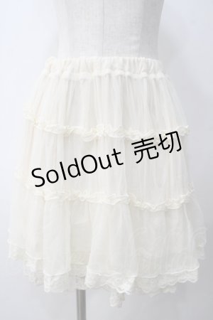 画像: axes femme POETIQUE / ティアードチュールペチパンツ M 生成り Y-25-05-14-117-AX-PA-SZ-ZY