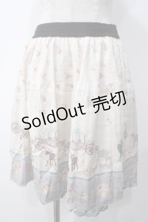画像: axes femme / メルヘン柄スカート M 生成り Y-25-05-14-123-AX-SK-SZ-ZY