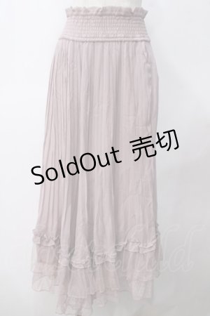 画像: axes femme / プリーツフレアガウチョ M 淡ピンク Y-25-05-14-125-AX-PA-SZ-ZY
