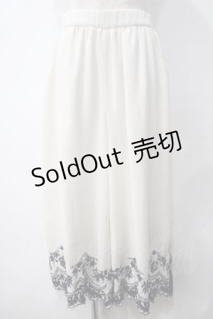 画像: axes femme / 裾刺繍ワイドパンツ M 生成り Y-25-05-14-131-AX-PA-SZ-ZI