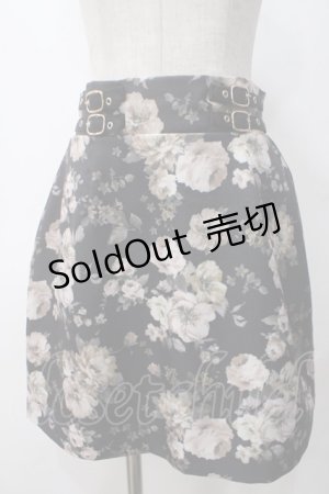 画像: Rojita / 花柄台形スカート F 黒 Y-25-05-14-137-LO-SK-SZ-ZY