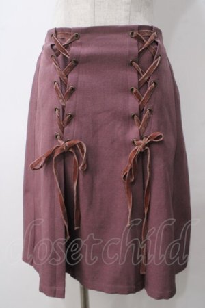 画像: axes femme POETIQUE / レースアップデザインスカート M ピンク Y-25-05-14-148-AX-SK-SZ-ZY