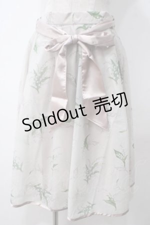 画像: axes femme / すずらんモチーフスカート  アワピンク Y-25-05-14-153-AX-SK-AS-ZY