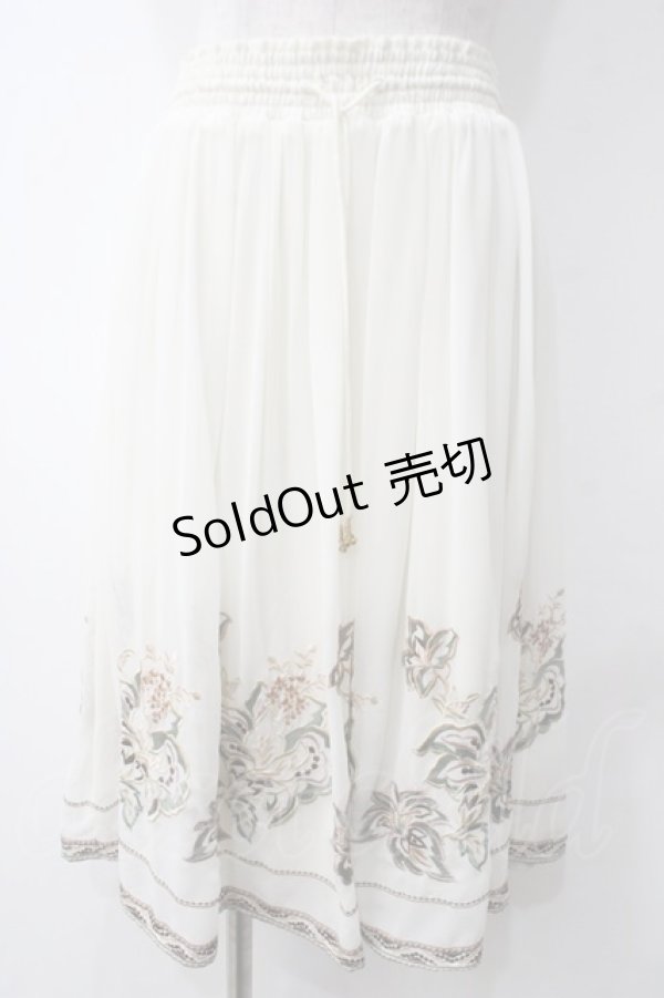 画像1: axes femme / 多配色刺繍スカート  オフ Y-25-05-14-155-AX-SK-AS-ZI (1)