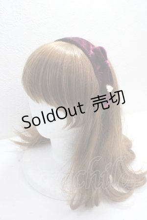 画像: axes femme / ベロアリボンカチューシャ  ワイン Y-25-05-14-016-AX-AC-SZ-ZT208-F001
