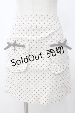 画像: Honey Cinnamon / フリルポケットドットスカート F アイボリー Y-25-05-14-173-LO-SK-SZ-ZY