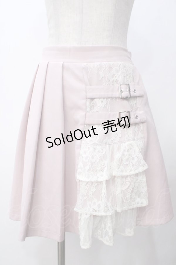画像1: Ank Rouge / サイドバックルレーススカート M ピンク Y-25-05-14-179-CA-SK-SZ-ZY (1)