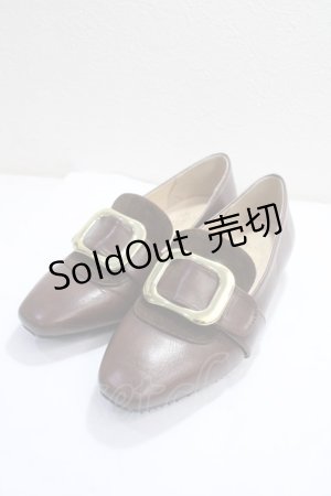 画像: an another angelus / バッル使いローヒールシューズ S ブラウン Y-25-05-14-019-CA-SH-SZ-ZY