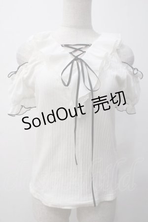画像: Secret Honey / オープンショルダーカットソー 2 白 Y-25-05-14-039-CA-TO-SZ-ZY