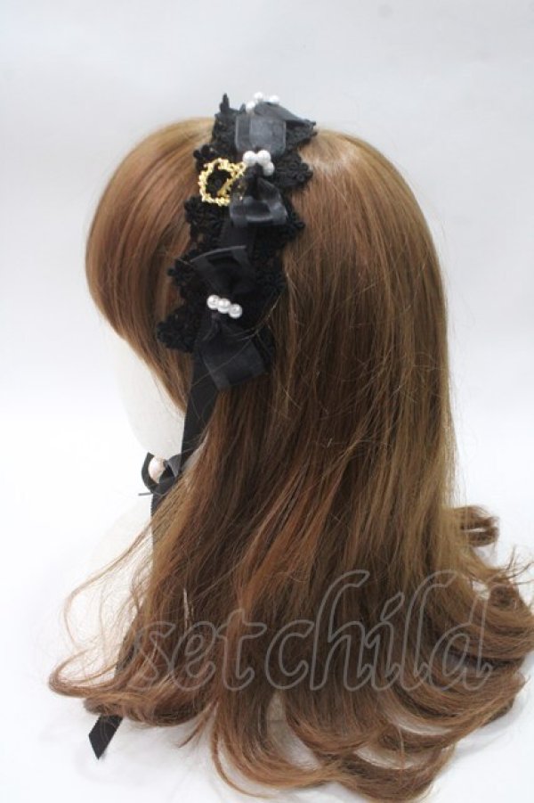 画像2: BABY,THE STARS SHINE BRIGHT / Fairy flowersヘッドドレス  黒×黒 Y-25-05-16-055-BA-AC-SZ-ZY (2)